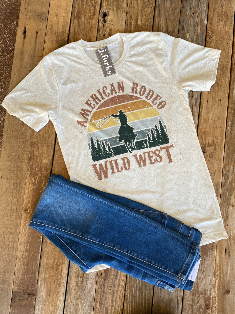 JFORKS Wild West Retro Cowboys Rodeo Tee XXL